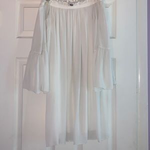 White Bohemian off the shoulder dress
